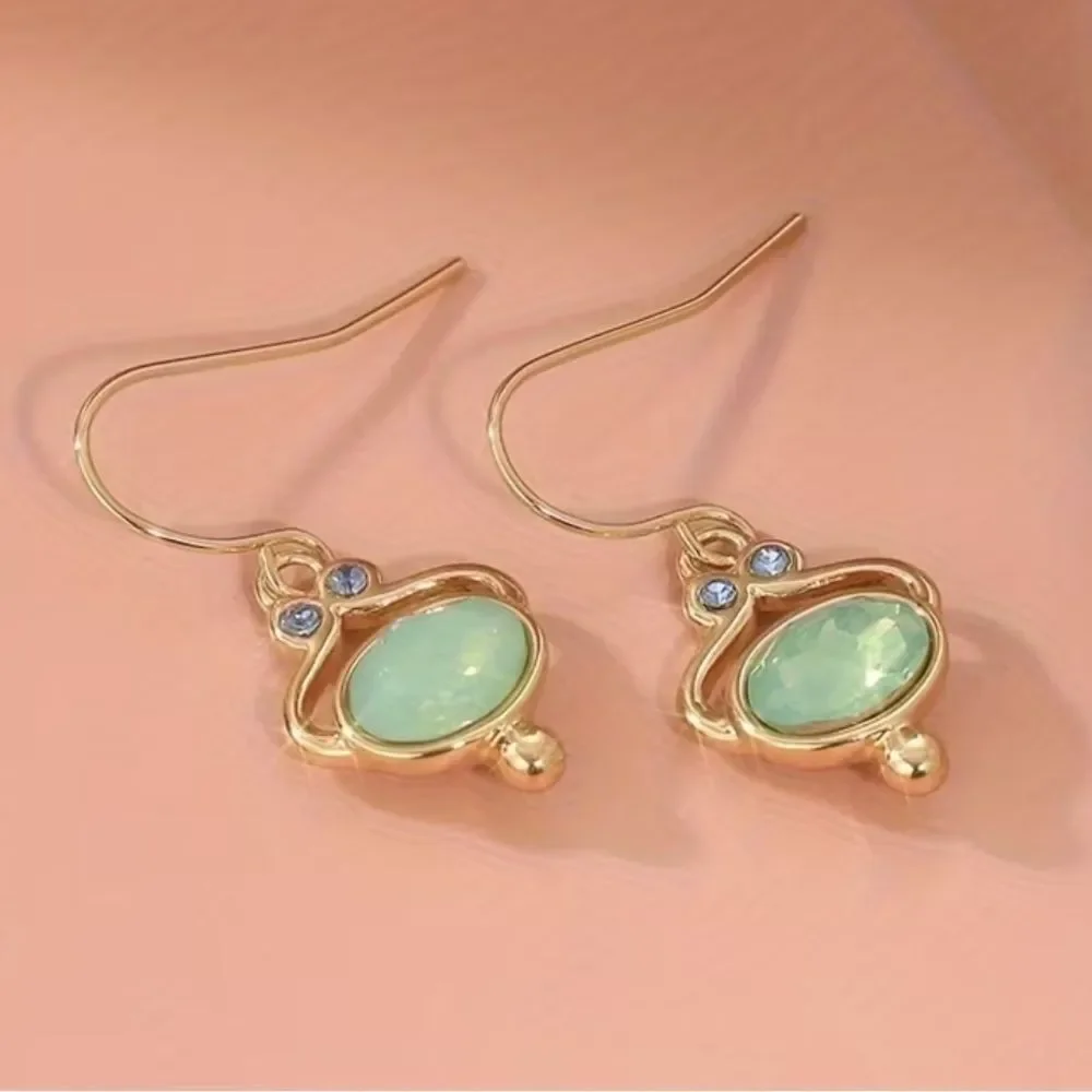 Gemstone drop earrings #2433